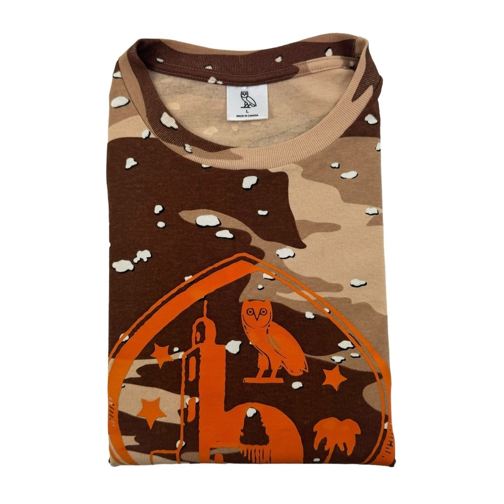 Octobers Very Own OVO Desert Camo Short Sleeve Cotton T-Shirt Mens Size Large‎